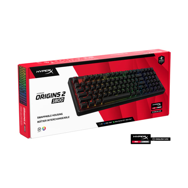 HyperX Origins 2 1800 tangentbord Spela USB Svart