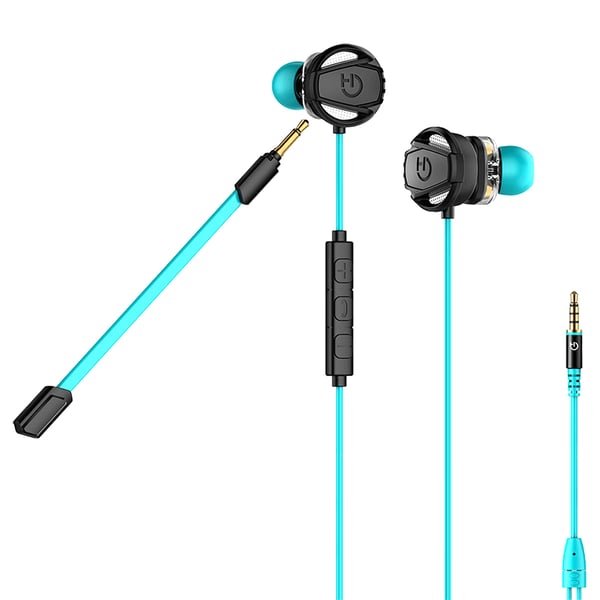 Hiditec Taiko Headset Ledningsført I ørerne Spil Sort, Turkis