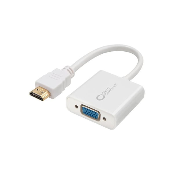 Microconnect HDMVGA1 videokabel adapter 0,15 m HDMI Type A (Standard) VGA (D-Sub) Hvid Microconnect HDMVGA1 videokabel adapter 0,15 m HDMI Type A (Standard) VGA (D-Sub) Hvid