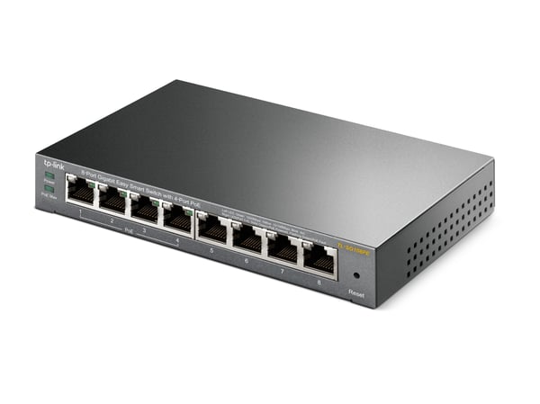 TP-Link TL-SG108PE hanterad L2 Gigabit Ethernet (10/100/1000) Strömförsörjning via Ethernet (PoE) stöd Svart