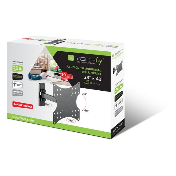 Techly ICA-LCD 2901E TV-kiinnike 106,7 cm (42") Musta