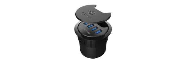 ICY BOX IB-HUB1403 USB 3.2 Gen 1 (3.1 Gen 1) Type-A 5000 Mbit/s Svart