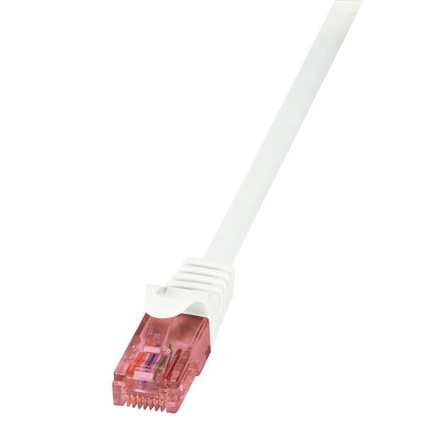 LogiLink 1m Cat.6 U/UTP netværkskabel Hvid Cat6 U/UTP (UTP)