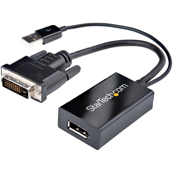 StarTech.com DVI2DP2 videokabel adapter 0,254 m DVI-D DisplayPort Sort StarTech.com DVI2DP2 videokabel adapter 0,254 m DVI-D DisplayPort Sort