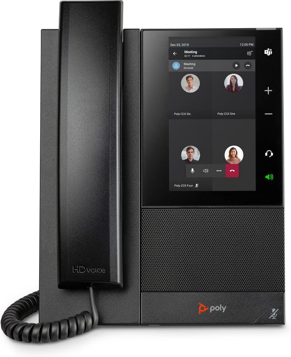 HP Poly CCX 500 Business Media Phone til Microsoft Teams og PoE-aktiveret
