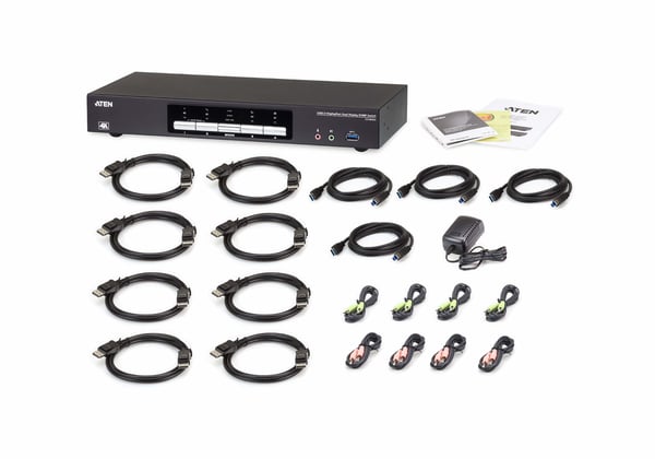 ATEN CS1944DP-AT-G KVM-kytkin Musta