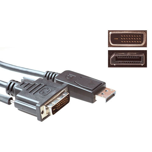 ACT AK3995 videokabel adapter 1,8 m DisplayPort DVI-D Sort