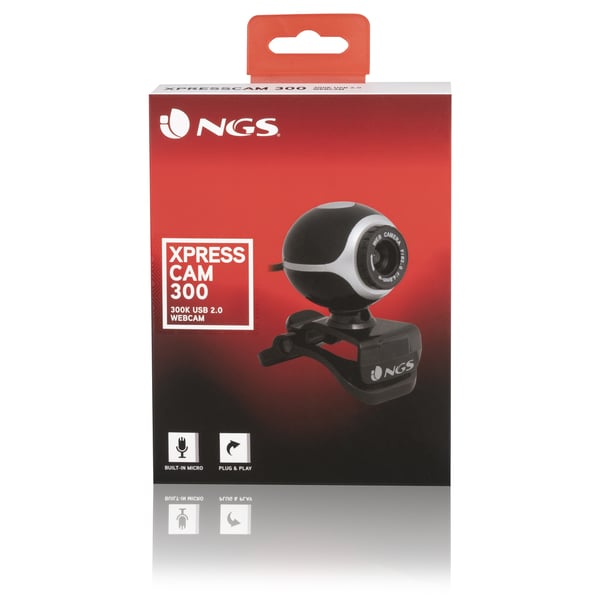 NGS Xpresscam300 webbkameror 8 MP 1920 x 1080 pixlar USB 2.0 Svart, Silver
