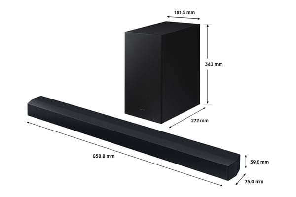 Samsung HW-C400/XU soundbar-högtalare Svart 2.0 kanaler