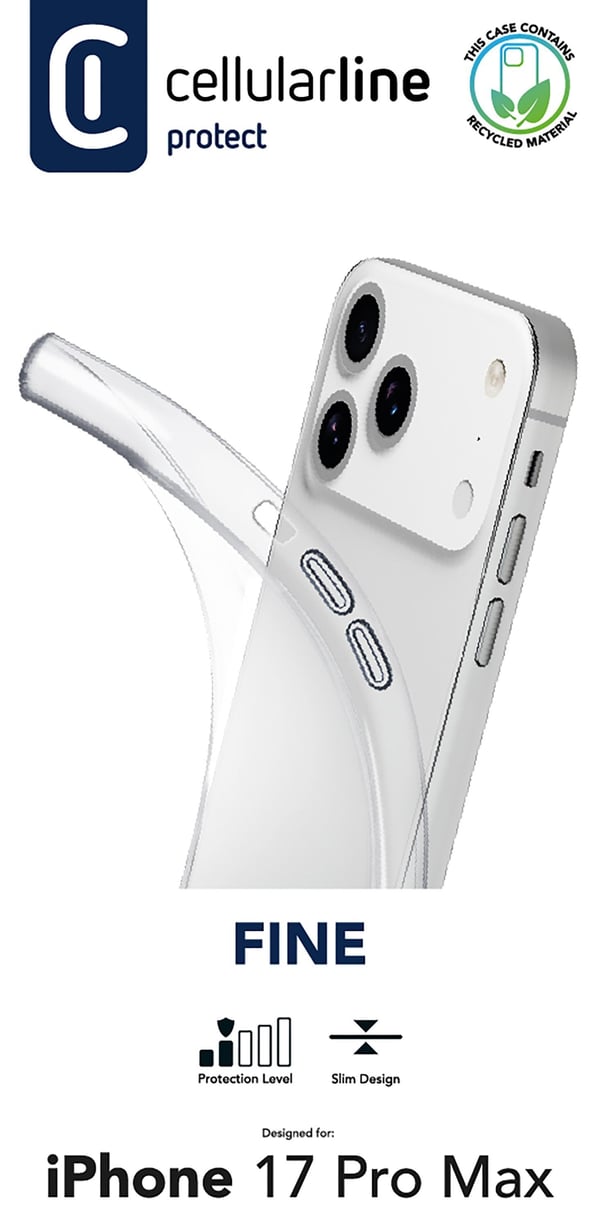 Cellularline FINECIPH17PRMT mobiltelefon etui 17,5 cm (6.9") Cover Transparent