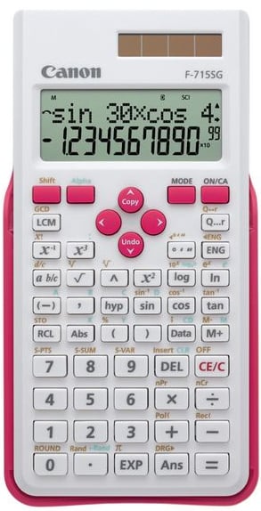 Canon F-715SG laskin Tasku Funktiolaskin Vaaleanpunainen, Valkoinen