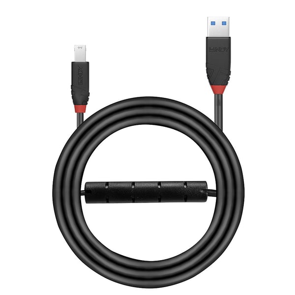 Lindy 43227 USB-kablar USB 3.2 Gen 1 (3.1 Gen 1) 10 m USB A USB B 5 Gbit/s Svart