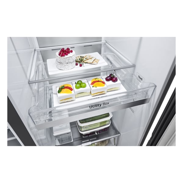 LG InstaView GSXV91MCAE Kombinerad kyl/frys side-by-side Fristående 635 l Svart