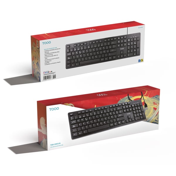 TooQ TQK-2003-B tastatur Universel USB Sort