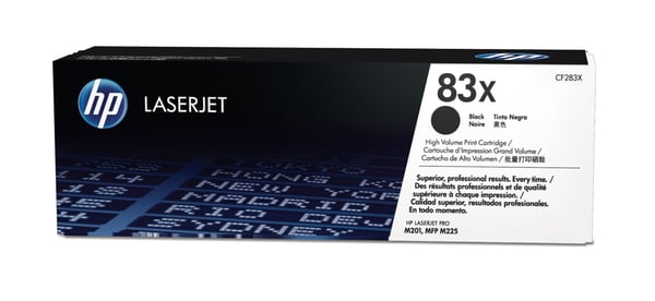 HP 83X - Høj kapacitet - Sort - original - LaserJet - Tonerpatron (CF283X)