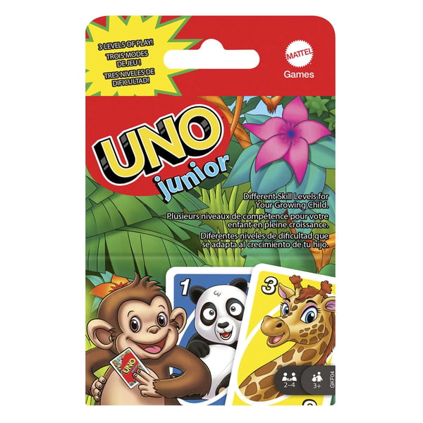 Mattel Games UNO Junior-kortspil til børn fra 3 og op