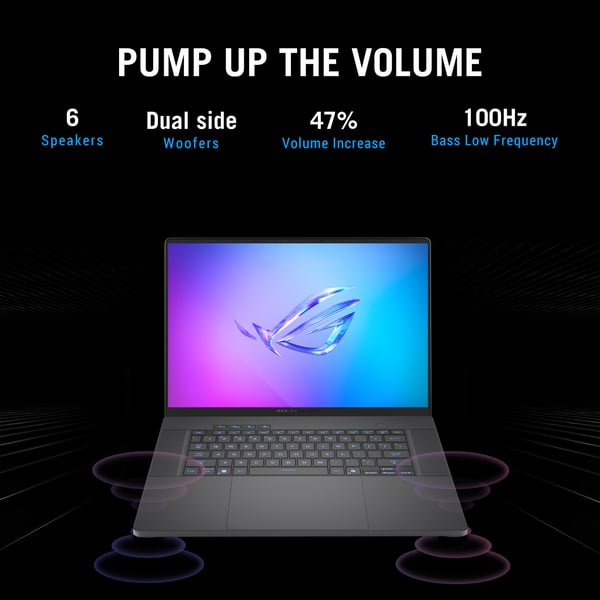 ASUS ROG Zephyrus G16 GU605CM-QR026W Intel Core Ultra 9 285H Laptop 40,6 cm (16") 2.5K 16 GB LPDDR5x-SDRAM 1 TB SSD NVIDIA GeForce RTX 5060 Wi-Fi 7 (802.11be) Windows 11 Home Grå