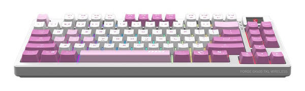 MSI FORGE GK600 TKL W Violet Gaming Tastatur detail