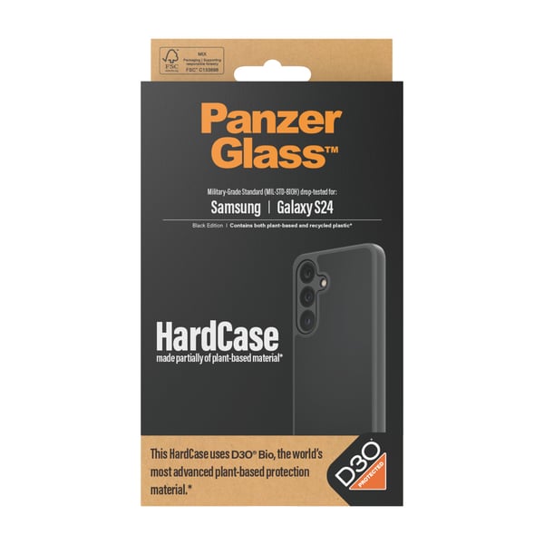 PanzerGlass ® HardCase Black w. D3O® Samsung Galaxy S24 matkapuhelimen suojakotelo Suojus Musta