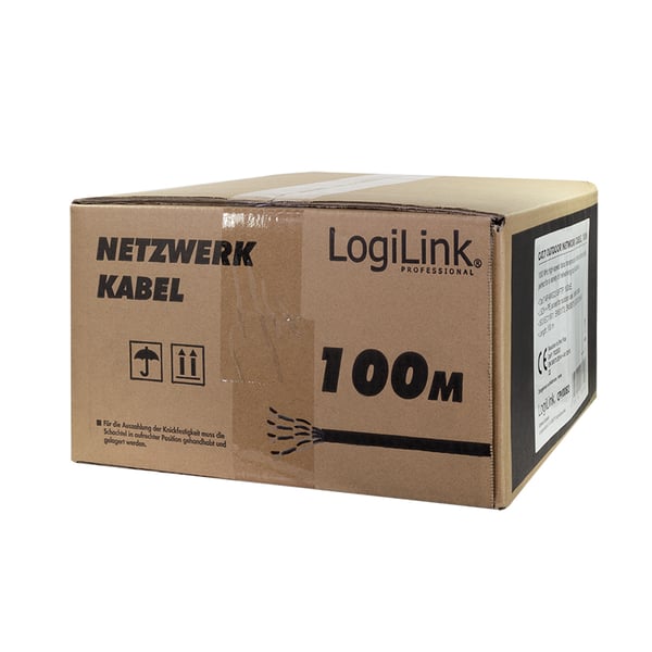 LogiLink CPV0082 verkkokaapeli Musta, Vaaleanpunainen 100 m Cat7