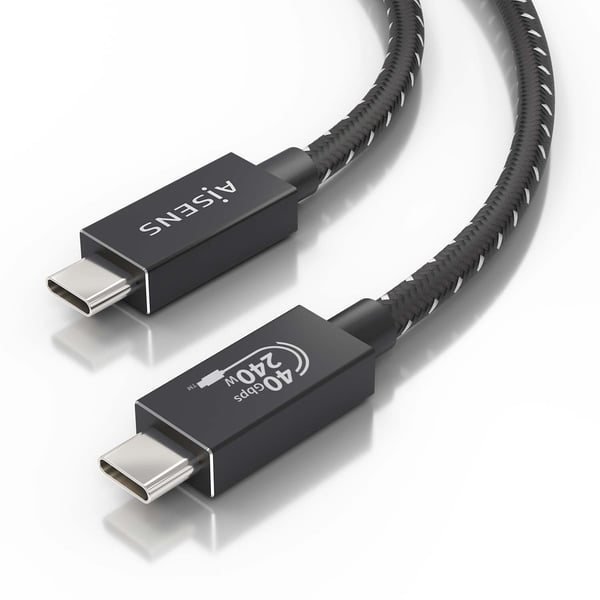 AISENS A156-0868 USB-kabel USB4 Gen 3x2 1,5 m USB C 40 Gbit/sek. 240 W Sort