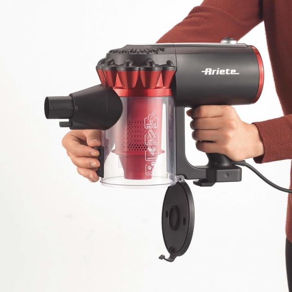 Ariete 2759/11 2-i-1 stangstøvsuger Vekselstrøm Dry HEPA Poseløs 600 W Sort, Rød