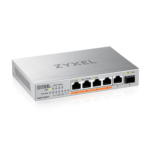 Zyxel XMG-105HP Hallitsematon 2.5G Ethernet (100/1000/2500) Power over Ethernet -tuki Hopea
