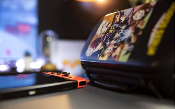 Konix My Hero Academia Hårt fodral Nintendo EVA (Ethylene Vinyl Acetate) Svart, Multifärg