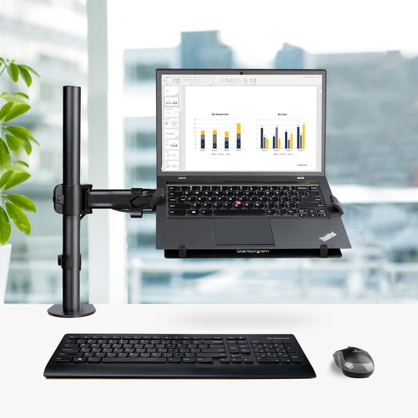 StarTech.com A-LAPTOP-DESK-MOUNT Ställ för bärbara datorer Arm till bärbara datorer Svart 86,4 cm (34")
