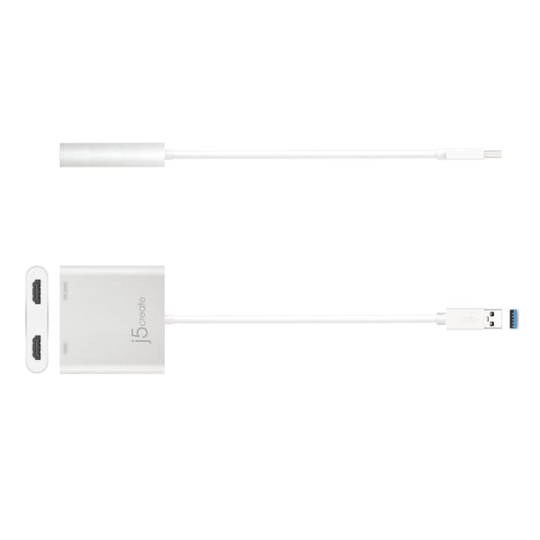 j5create JUA365-N USB™ 3.0 till dubbel HDMI-adapter för flera skärmar