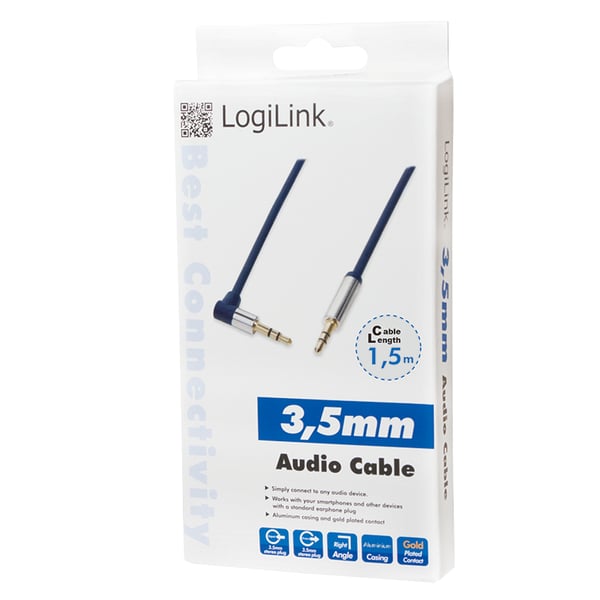 LogiLink 3.5mm - 3.5mm 1.5m lydkabel 1,5 m Blå