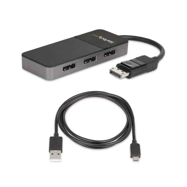 StarTech.com DisplayPort MST Hub (3 porte, 3 x 4k, HDR, EDID, DP 1.4 Multi Monitor Splitter til Windo