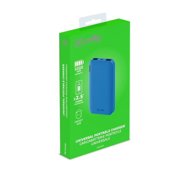 Celly PBE5000 Litiumioni (Li-Ion) 5000 mAh Sininen