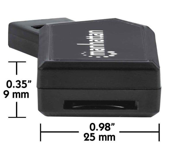 Manhattan 101677 kortinlukija USB 2.0 Musta