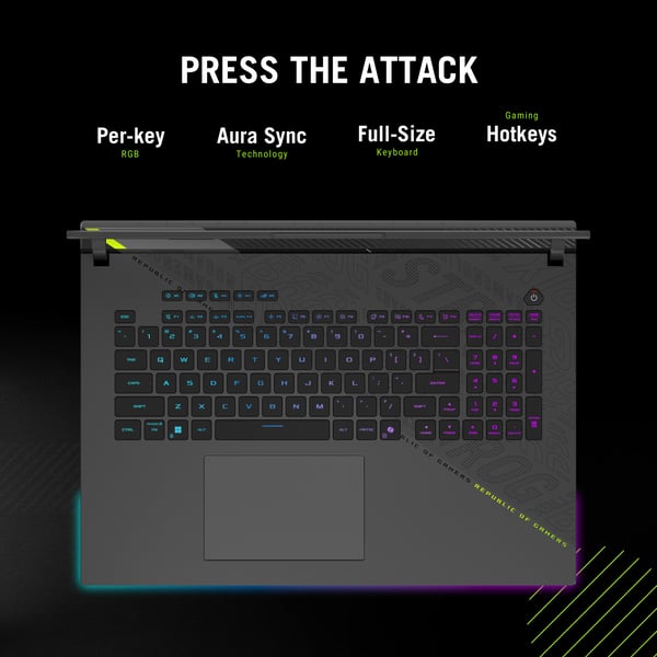 ASUS ROG Strix G18 G814PM-S9012W AMD Ryzen™ 9 7940HX Laptop 45,7 cm (18") 2.5K 16 GB DDR5-SDRAM 1 TB SSD NVIDIA GeForce RTX 5060 Wi-Fi 6E (802.11ax) Windows 11 Home Grå QWERTY Hollandsk