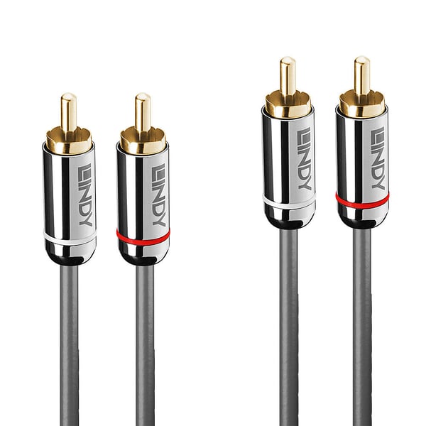 Lindy 35345 lydkabel 1 m 2 x RCA Anthracit