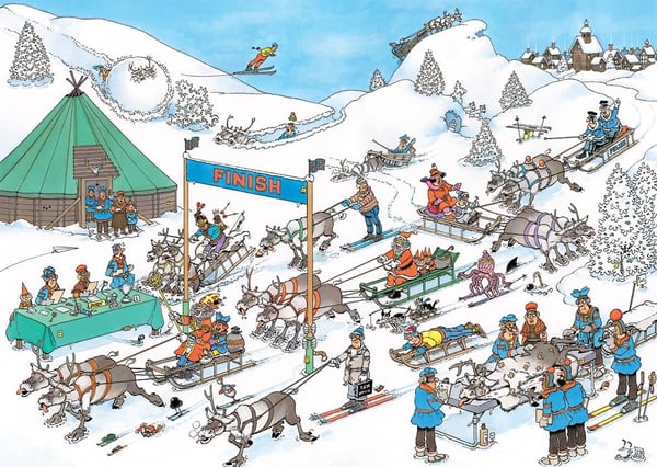 Jan van Haasteren - Reindeer Races (500 Pieces)