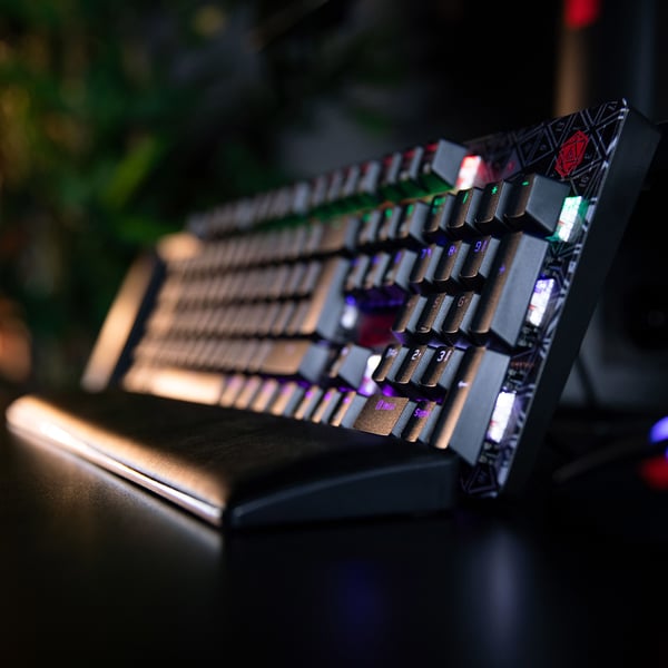 Konix 82381120331 tangentbord Spela USB AZERTY Fransk Svart, Röd