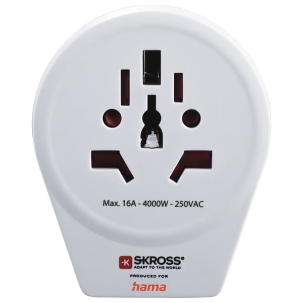 Hama World to Europe USB pistorasia-adapteri Universaali Valkoinen