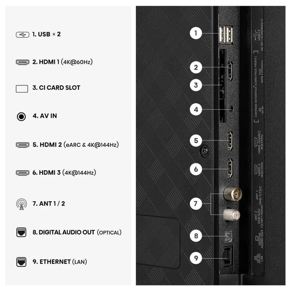 Hisense 43Q7S PRO 109,2 cm (43") 4K Ultra HD Smart TV Wi-Fi Sort