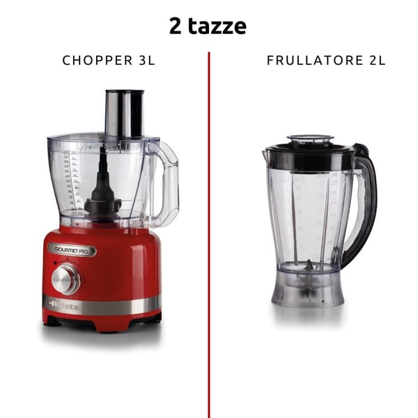 Ariete 1782/00 foodprocessor 1000 W 3 L Rød