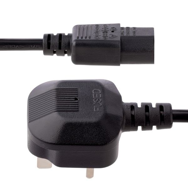 StarTech.com PXT101UK3M strömkablar Svart 3 m C13 coupler BS 1363