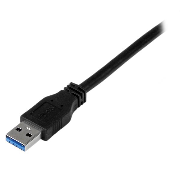 StarTech.com 1 m certificeret USB 3.0 SuperSpeed-kabel A til B - Sort - USB 3-tilslutningskabel - S