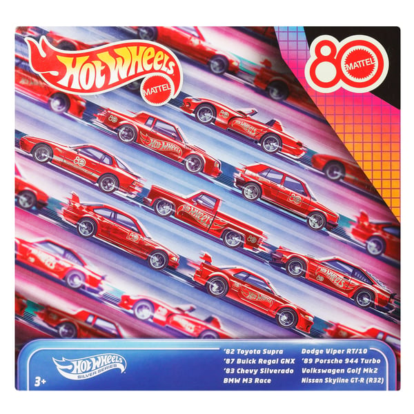 HOT WHEELS otte-bils sæt Mattel 80 (JGK09)