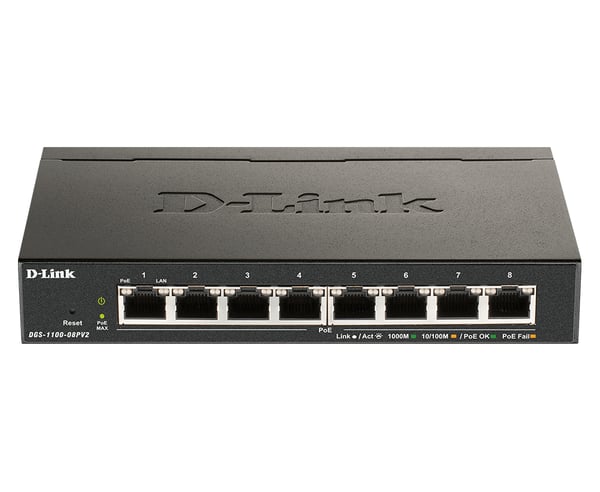 D-Link DGS 1100-08PV2 - Switch - Smart - 8 x 10/100/1000 (PoE)