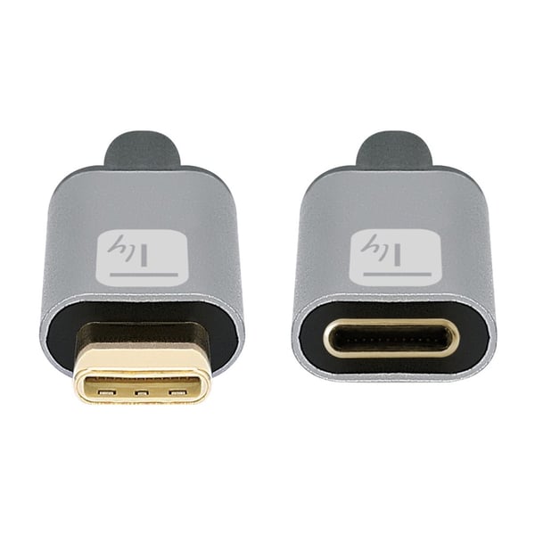 Techly ICOC MUSB322-CMF-010 USB-kablar USB 3.2 Gen 2 (3.1 Gen 2) 1 m USB C 10 Gbit/s Svart, Grå