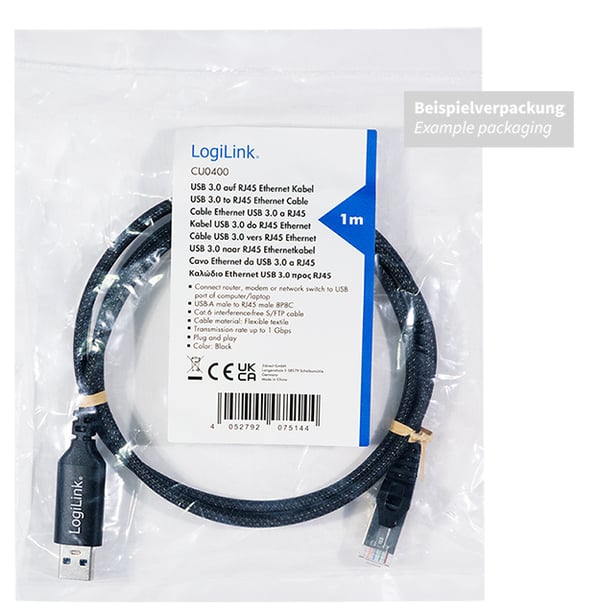 LogiLink CU0400 netværkskabel Sort 1 m Cat6 S/FTP (S-STP)