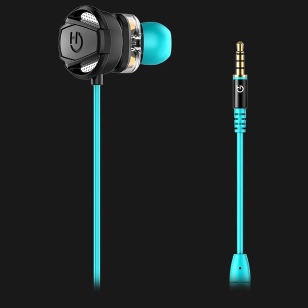 Hiditec Taiko Headset Ledningsført I ørerne Spil Sort, Turkis