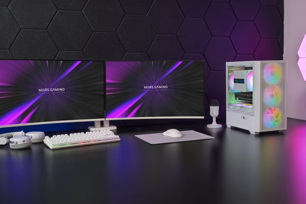 Mars Gaming MCVECTORW tietokonekotelo Mini Tower Valkoinen