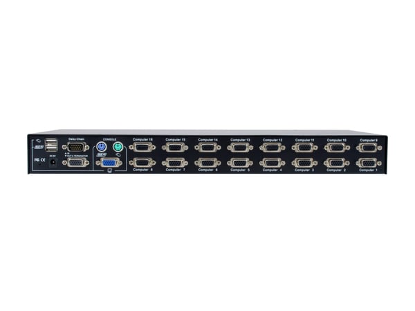 LevelOne KVM-3216 KVM-switchar Rackmontering Svart